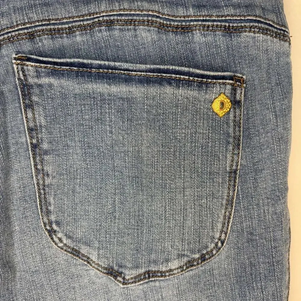 Democracy NEW Absolution high rise cropped jean womens 12 light wash denim